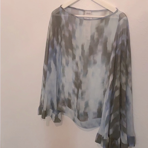 Armani silk open blouse multi coloured - Picture 2 of 4